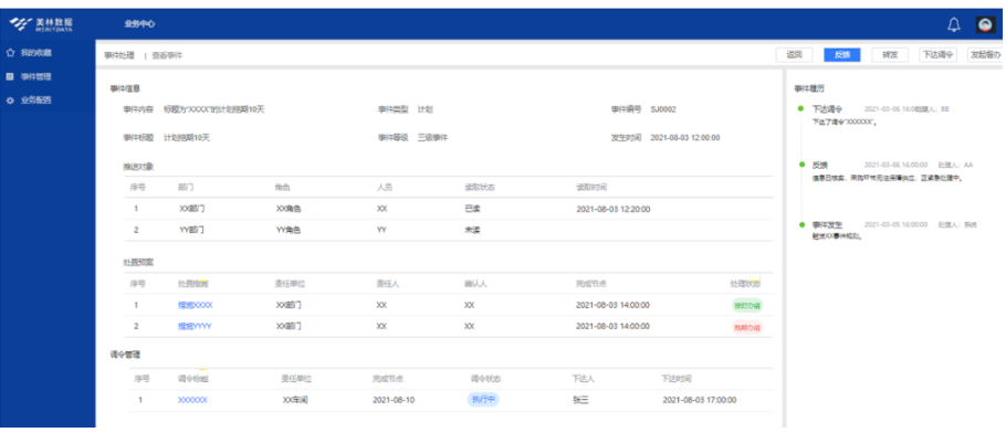 预案执行在线跟踪